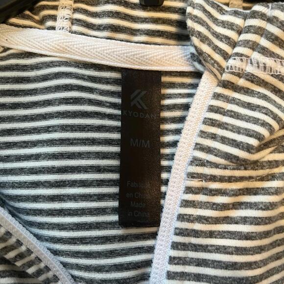 Kyodan Black and White Striped Hoodie - Picture 2 of 5